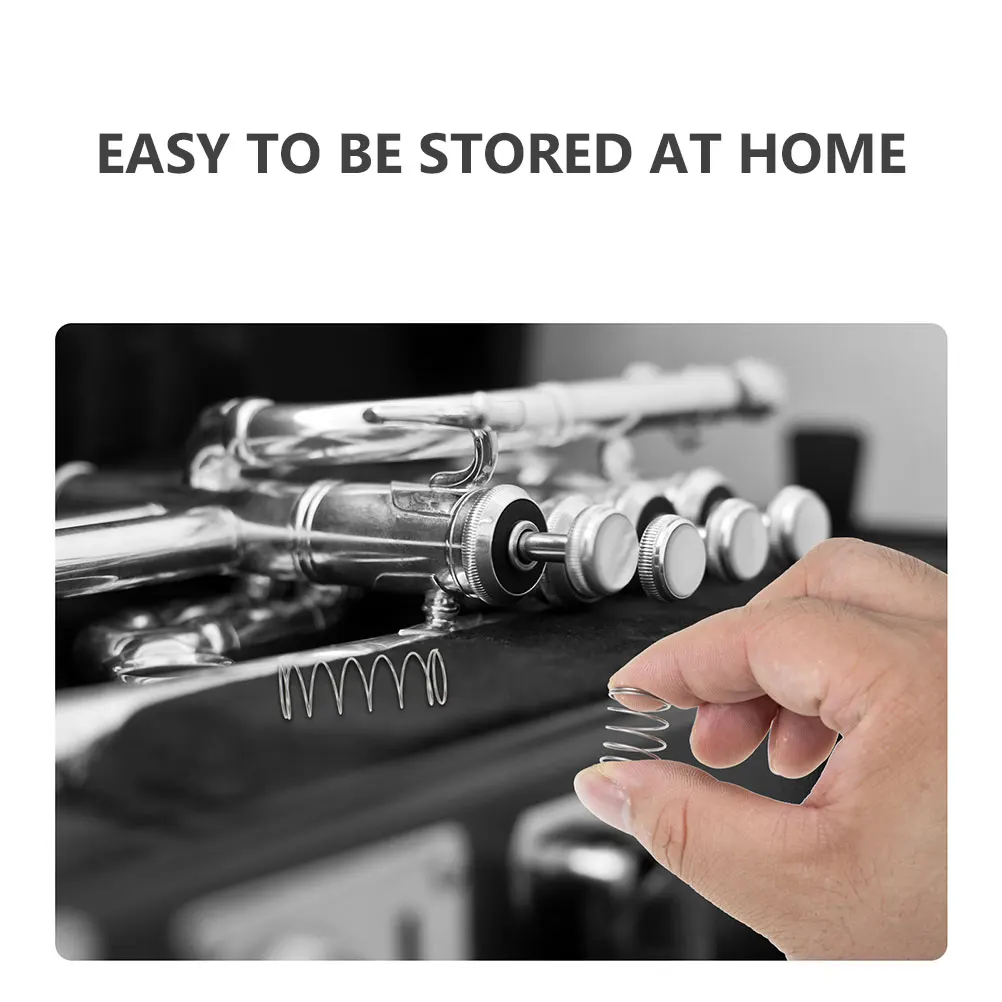 

6pcs Trumpet Piston Button Springs Durable Sturdy Stainless Steel Replacement Parts Easy Storage Long Term Use