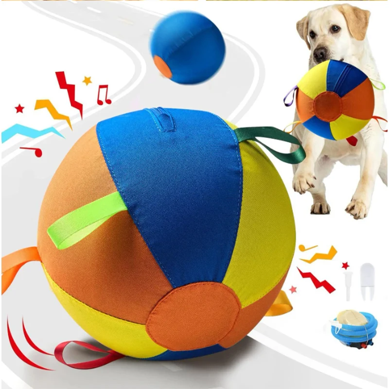 Durable Polyester Herding Ball Upgraded Inflatable Training Toy for Sheep Horses Dogs Pet Exercise Play Ball for Farm Yard