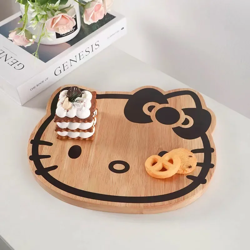 Sanrio Kawaii Hello Kitty Chopping Board Anime Home Kitchen Fruit Breakfast Wood Durable Multi Functional Healthy Chopping Board