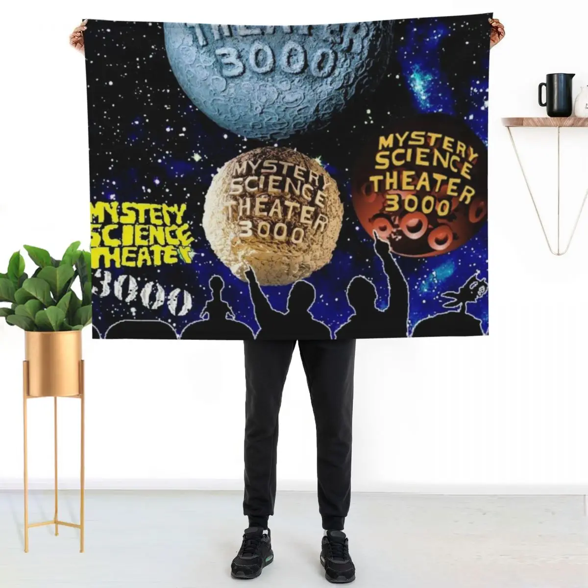 

MST3K - Mystery Science Theater 3000 Logo Throw Blanket Soft Bedroom Blanket for Night Sleeping