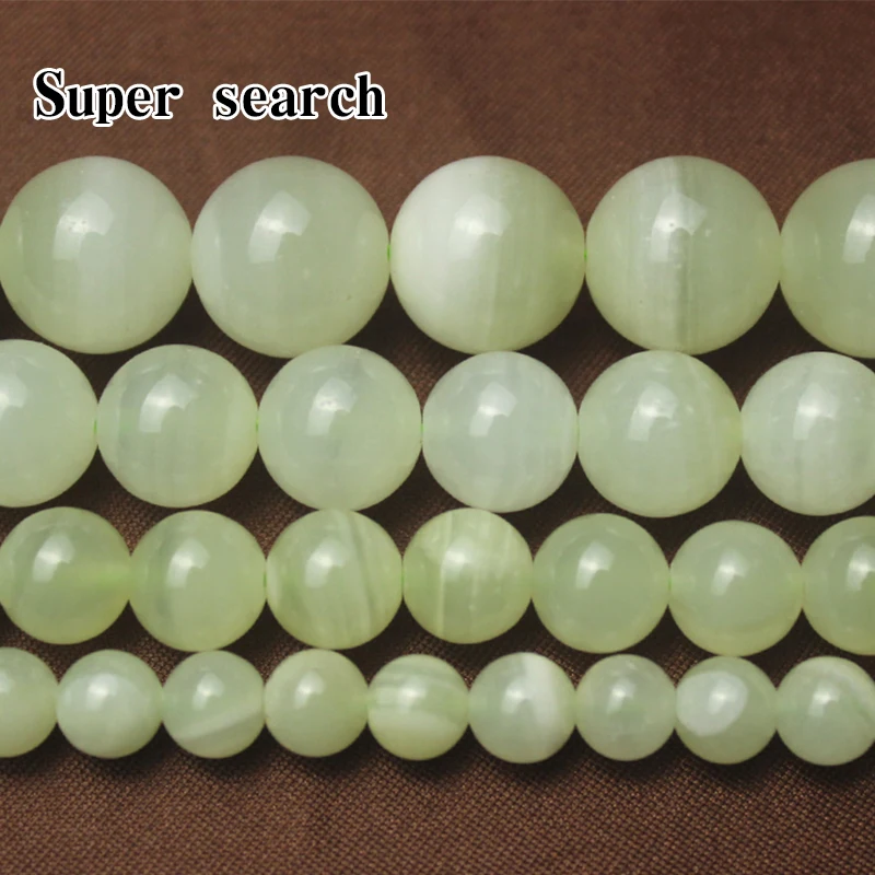 

Natural Stone Green Calcite Beads Round Smooth Loose Spacer Gemstone 6 8 10mm For Jewelry Making Diy Necklace Bracelet Crystal