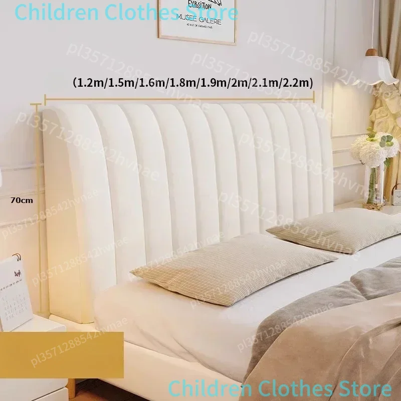 غطاء رأس السرير المخملي الناعم والسميك الفاخر غطاء اللوح الأمامي شامل بلون سادة بجانب السرير وواقي الغبار الخلفي
