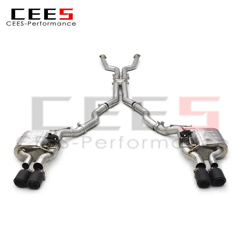 CEES Catback Exhaust System Assembly for BMW M5 E60 M6 E63 5.0L 2006-2010 SS304 Valvetronic Exhaust Mufflers Pipes