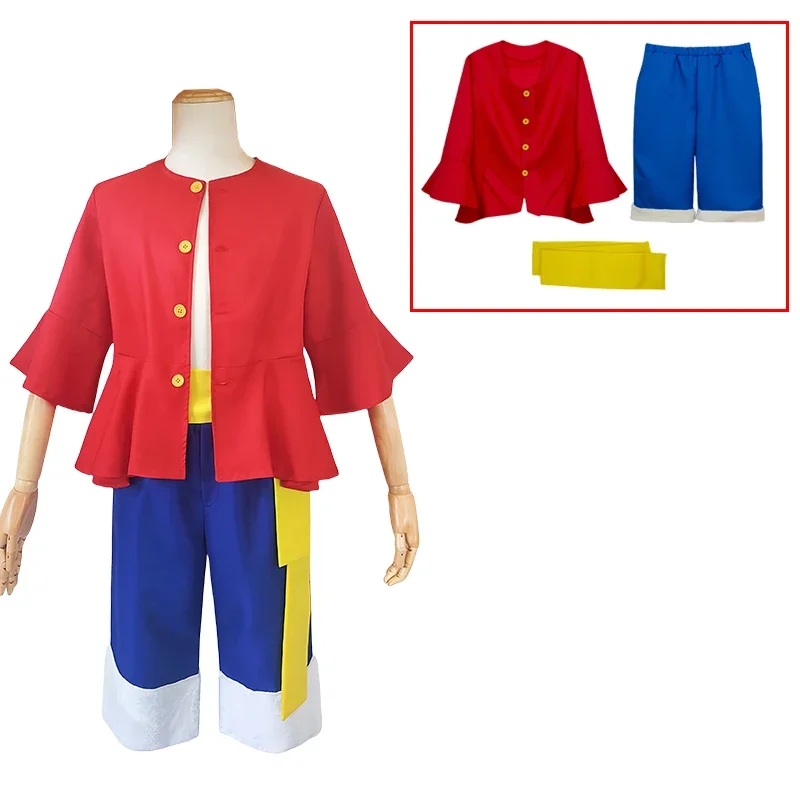 Bear House Monkey D Аниме 111PIECE Косплей Луффи Красные Белые Костюмы Шляпа Хэллоуин Карнавальные Костюмы для A2025 PPT01..