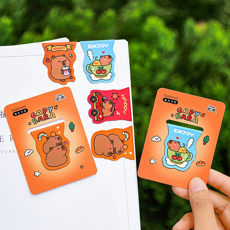 Marque-page magnétique mignon marsouin, pince à papier double face, fournitures scolaires et de bureau, 1 pièce