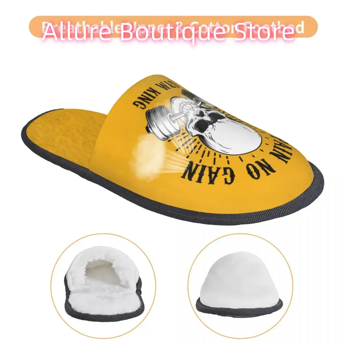 لا ألم ولا ربح شبشب منزل دافئ دافئ كمال الاجسام اللياقة البدنية الصالة الرياضية رغوة الذاكرة رقيق النعال مخصص طباعة أحذية داخلية في الهواء الطلق