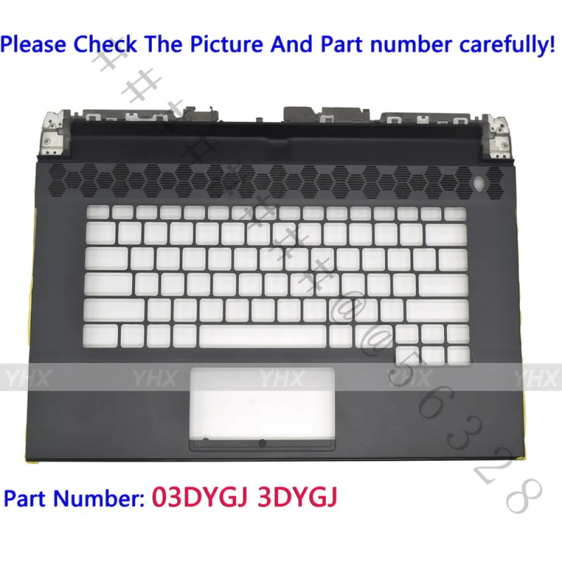 SS+New Palmrest Upper Keyboard Bezel Top Shell PN 03DYGJ 3DYGJ For Dell Alienware M15 R3 Gaming Laptop Replacement Housing Cover