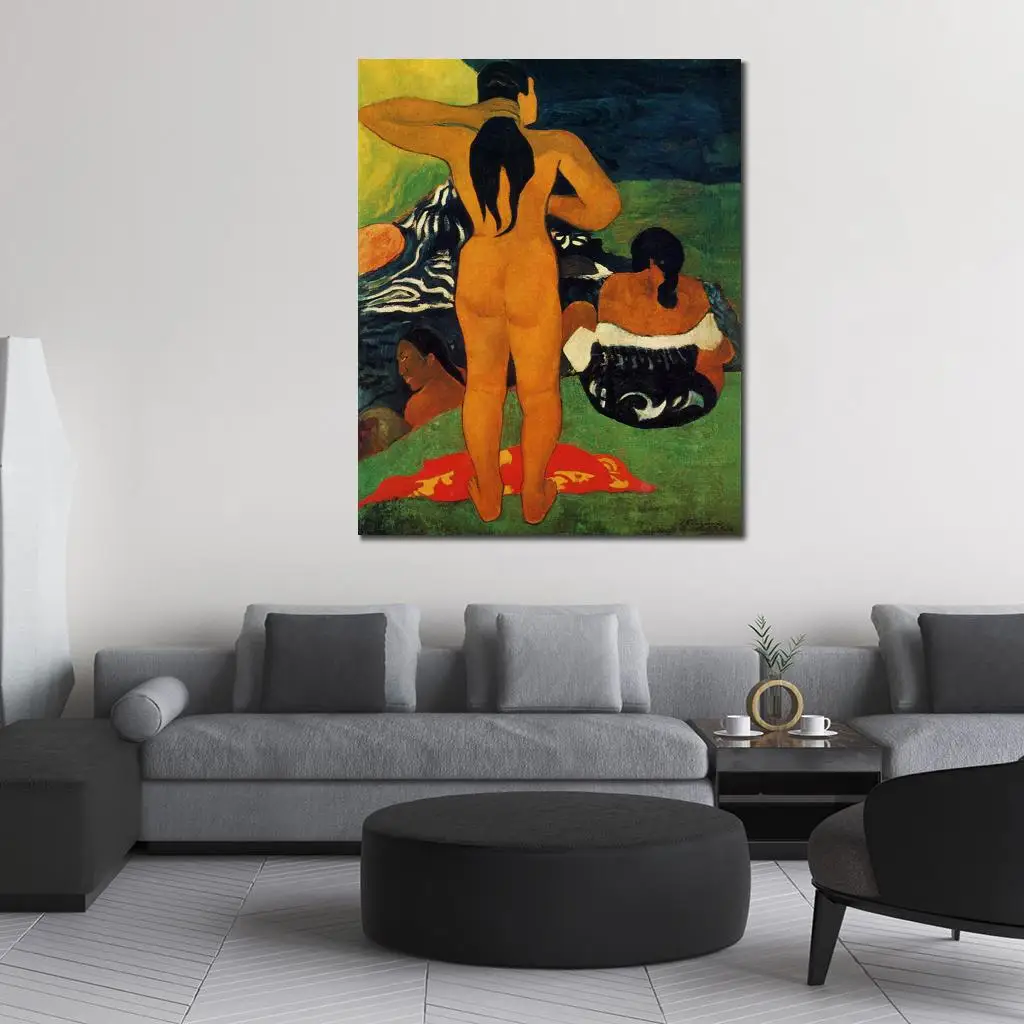 

Paintings of Paul Gauguin Tahitian Women Bathing Artwork Landscape Art High Quality Hand Painted