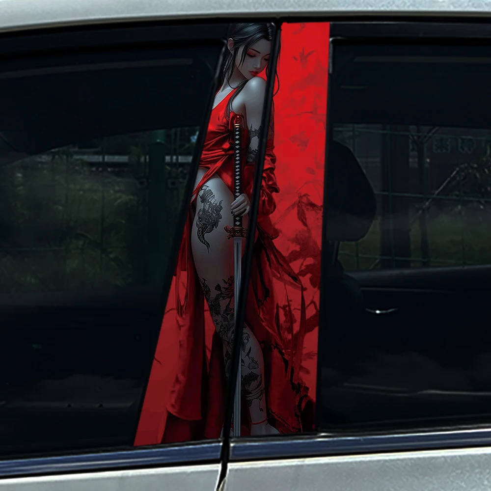 2PCS Red Dress Tatt…