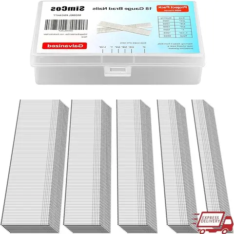 5000 pezzi di chiodi Brad zincati calibro 18 dimensioni assortite pistola sparachiodi fai da te per la casa artigianato e riparazioni