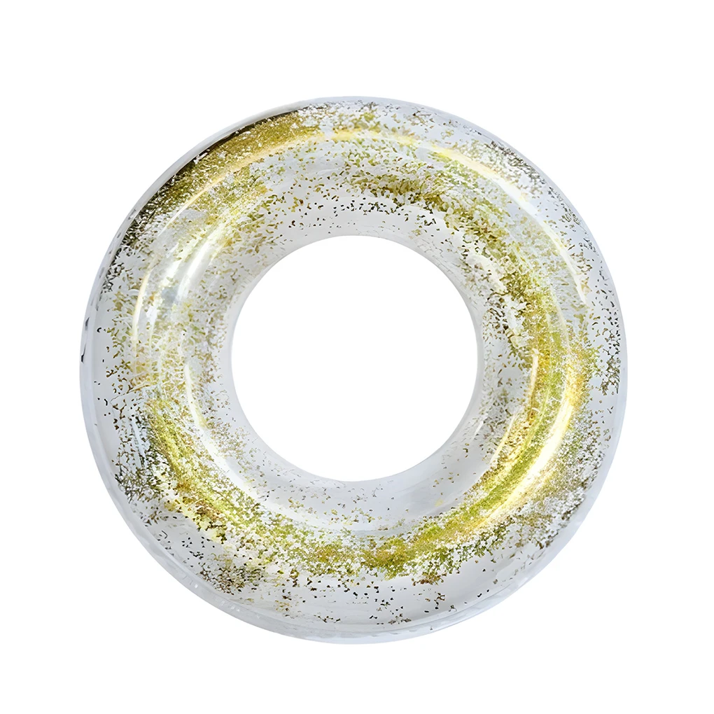 

Прозрачный надувной круг для бассейна с блестками, для взрослых и детей, гигантский, для плавания, пляжная игрушка