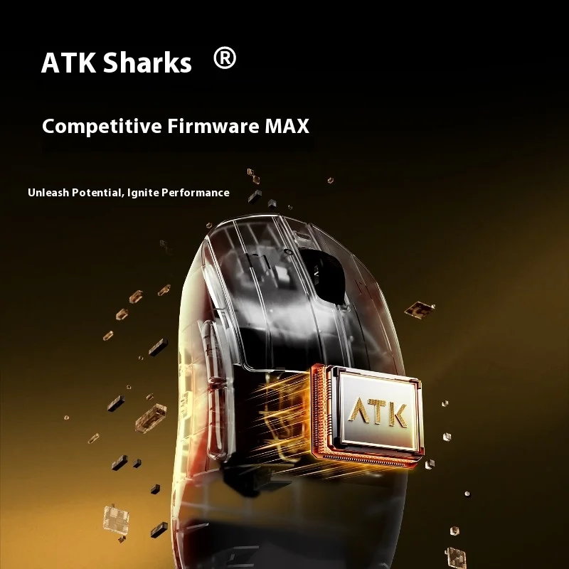 ATK A9 Ultimate Wireless Mouse Master Edition PAW3950UItra 53gUltra Lightweight Ergonomic Game E-sports Mice PC Custom Accessory