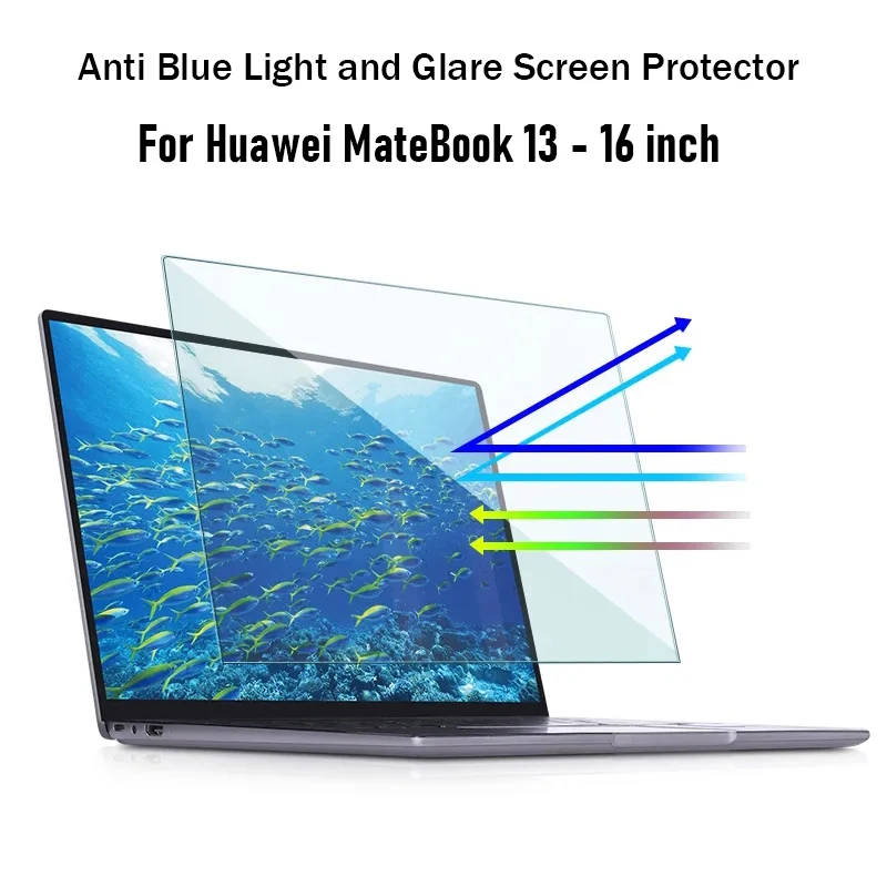 Protetor de tela anti-luz azul para laptop, Película Brilho, Huawei MateBook D14 D15 13 14X2020 X Pro 13.9, MagicBook 14 15 16