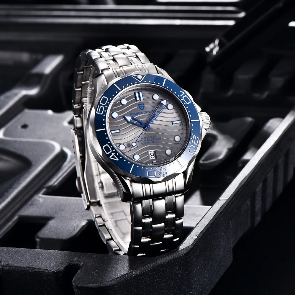 2025 جديد PAGANI تصميم ساعات آلية للرجال قمة فاخرة ساعة أوتوماتيكية للرجال AR الياقوت مضيئة مقاوم للماء السيراميك الحافة #4