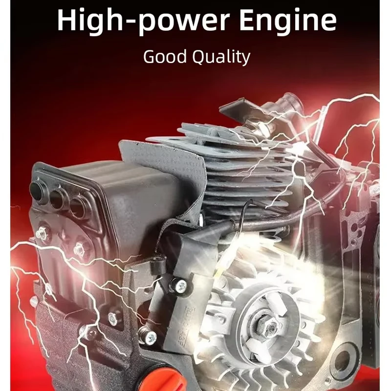 Gergaji Bensin Daya Tinggi 9800W 87CC Gergaji Rantai Penebangan Bensin 2 Tak untuk Memotong Alat Listrik Kayu Gergaji Lgging
