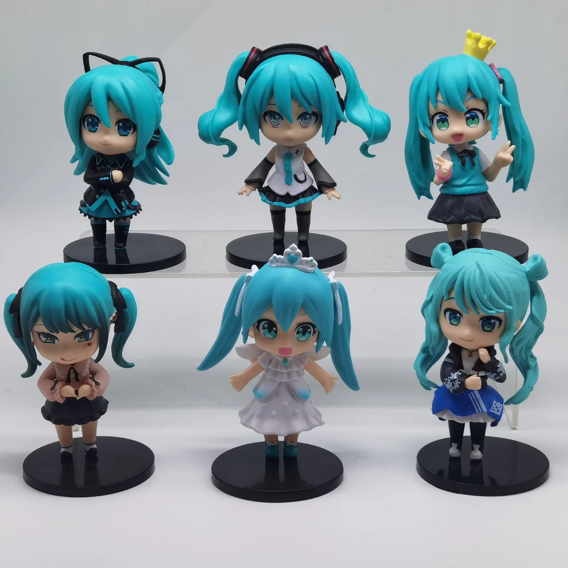 Figurines d'anime à collectionner, modèle de beurre, machine à jouets, ornements Gacha, Hatsune ata ku, Kawaii, version Q, cadeau de Noël