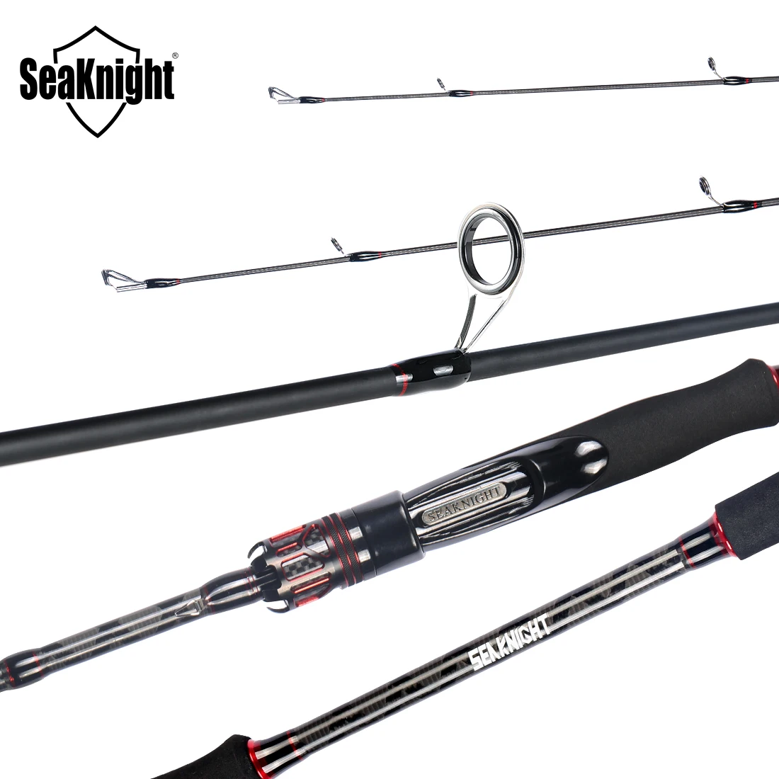 SeaKnight Brand Warg Series Carbon Fishing Rod 1.8M 1.98M 2.1M 2.4M Ceramic K-Guide Spinning Casting 2 Sections Lure Rod 1.5-45g