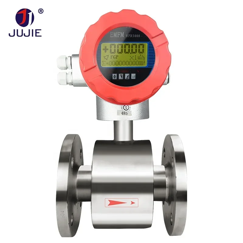 Analog Wastewater Flow Meter Electromagnetic Flow Meters 304 Stainless Steel Modbus