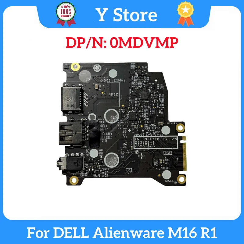 

Y Store New Original For Dell Alienware M16 R1 USB Audio Board Network Card Board 213721-1 0MDVMP MDVMP Fast Ship