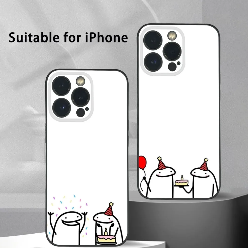 

Cute simple lines Happy birthday gift Phone Case For iPhone 16 15 14 13 12 11 Pro Max Plus Mini Frosted Soft Shell Funda