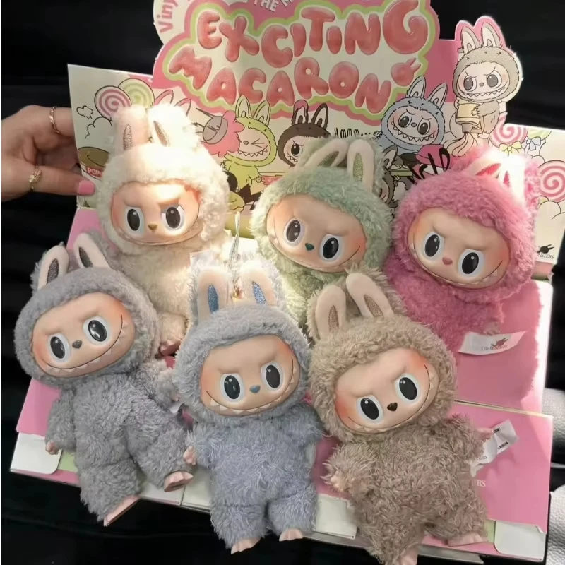 

100% Оригинальная коллекционная фигурка PopMart Labubu Macaron Series The Monsters Blind Box, игрушка-сюрприз, идеальный подарок
