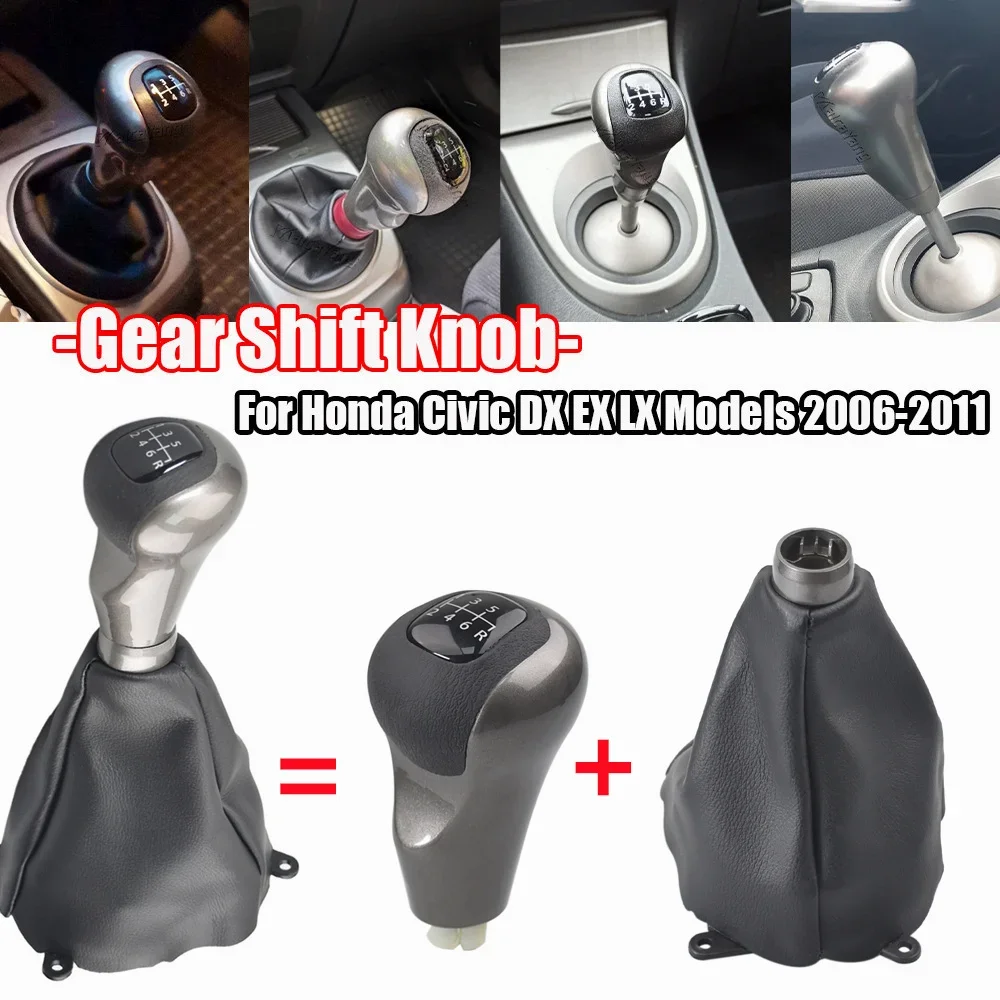 Genuine Parts 5 6 Speed Manual Gear Shift Knob For Honda Civic DX EX LX 2006 2007 2008 2009 2010 2011