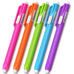 Borracha Kawaii automática com Suporte Plástico, Núcleo de Borracha Substituível, Arte Desenho e Escrita, Correção de Erros Suprimentos, 5PCs