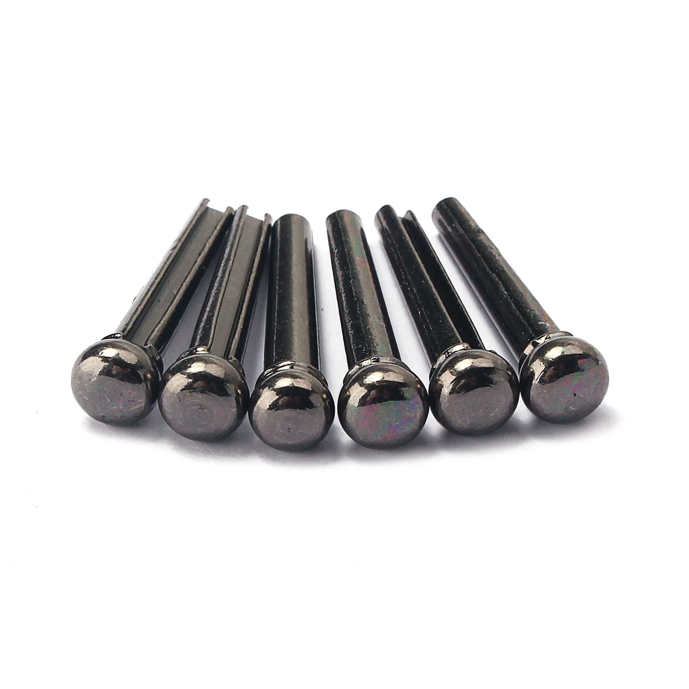 

6 Pcs Copper Stringed Set Guitar Inlaid Abalone Pins Accessory Brass