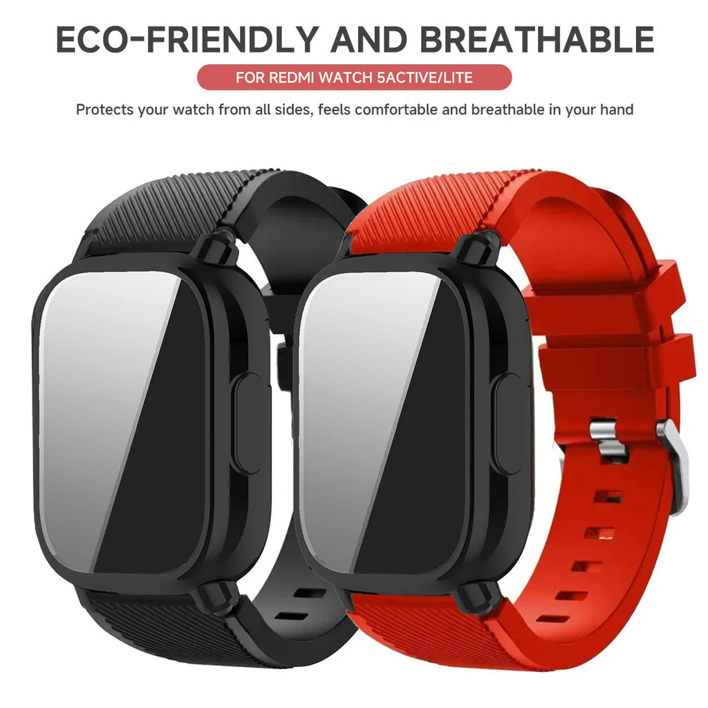 Hülle + Silikonarmband für Redmi Watch 5, Active/Lite, TPU-Displayschutzfolie für Redmi Watch 5, Active Band, Sport, weiches Armband – Detail 1