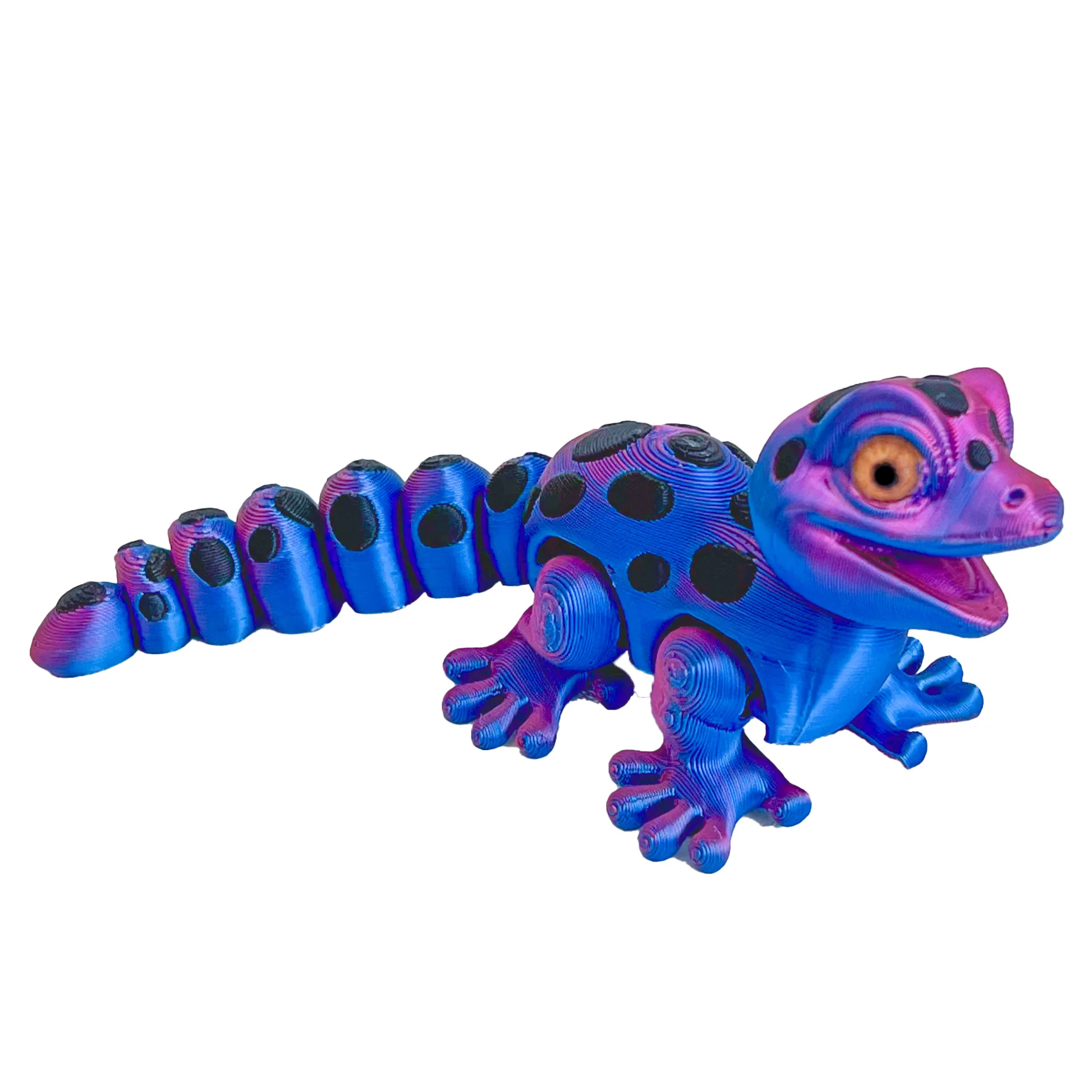 Nieuwe 3D Afdrukken Gekko Figuren Model Multi-joint Beweegbare Simulatie Ogen Voor Woonaccessoires Kids Gift Woonkamer Decoratie