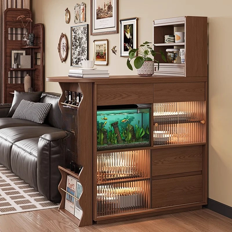 جميع طاولات البار المصنوعة من الخشب الصلب، وخزانة جانبية لتناول الطعام، وطاولة طعام قابلة للسحب، وطاولة جزيرة ضيقة، وغرفة معيشة منزلية