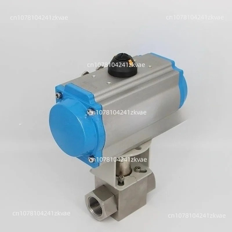 Q611F-320P stainless steel high pressure pneumatic ball valve, internal thread pneumatic high pressure ball valve DN25
