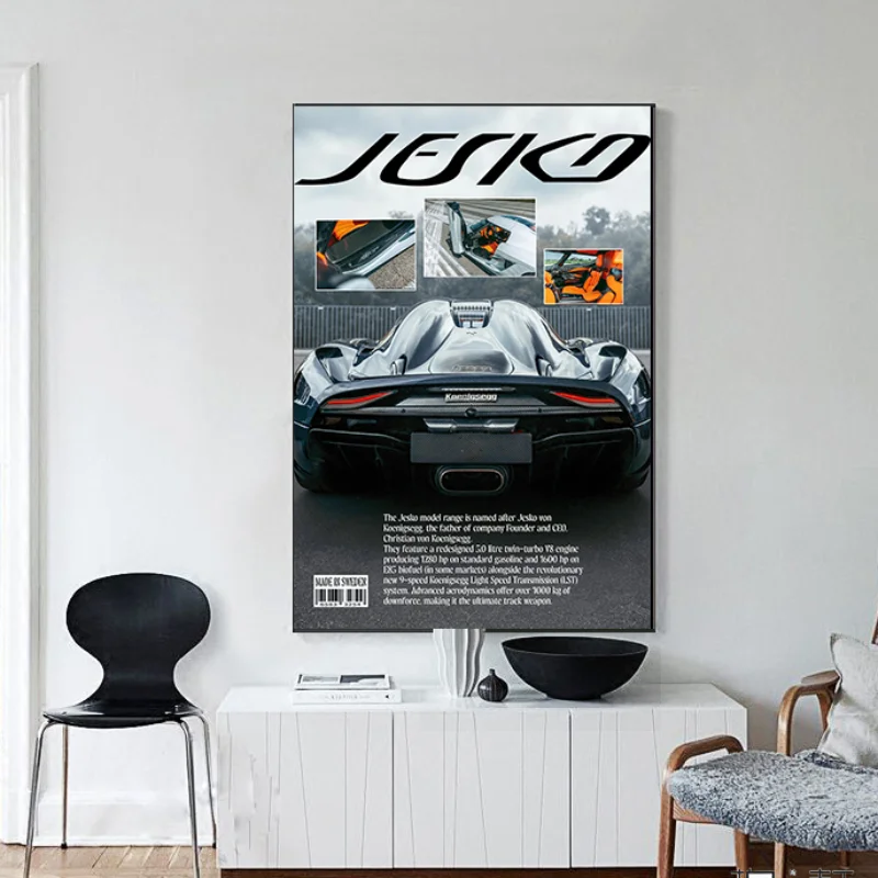 Toile d'art mural de supercars - Vintage Collectible Magazines avis et prix