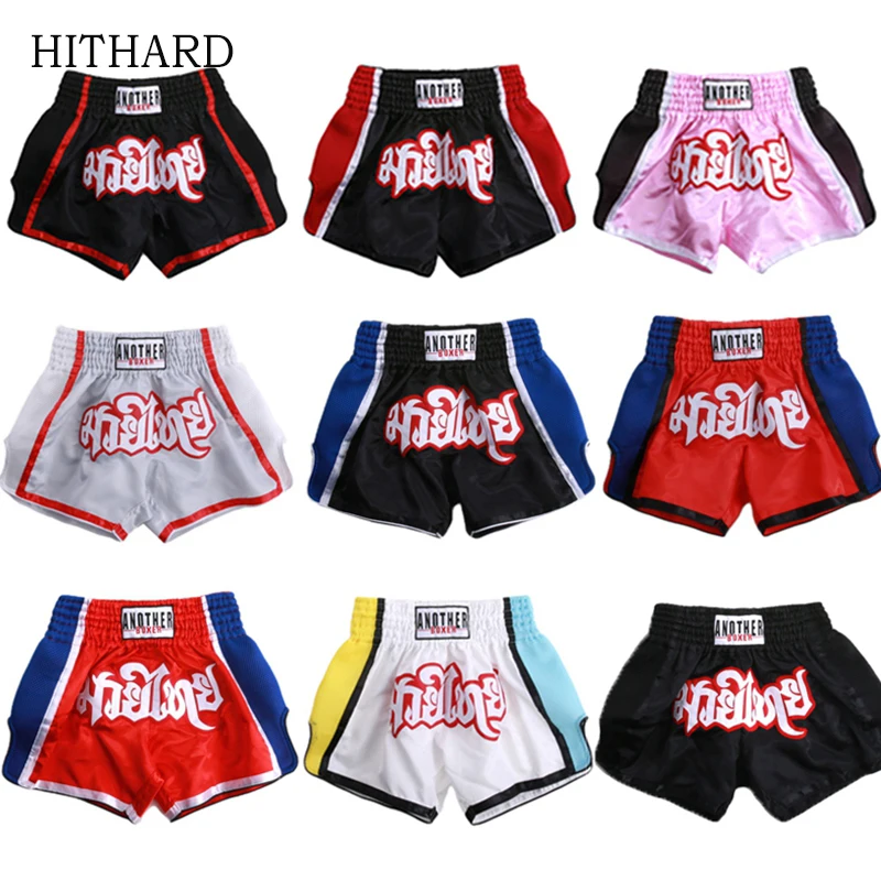 

Muay Thai Shorts Breathable Thai Boxing Shorts for Child Women Men Satin Kickboxing Fight Pants Grappling Martial Arts Clothing