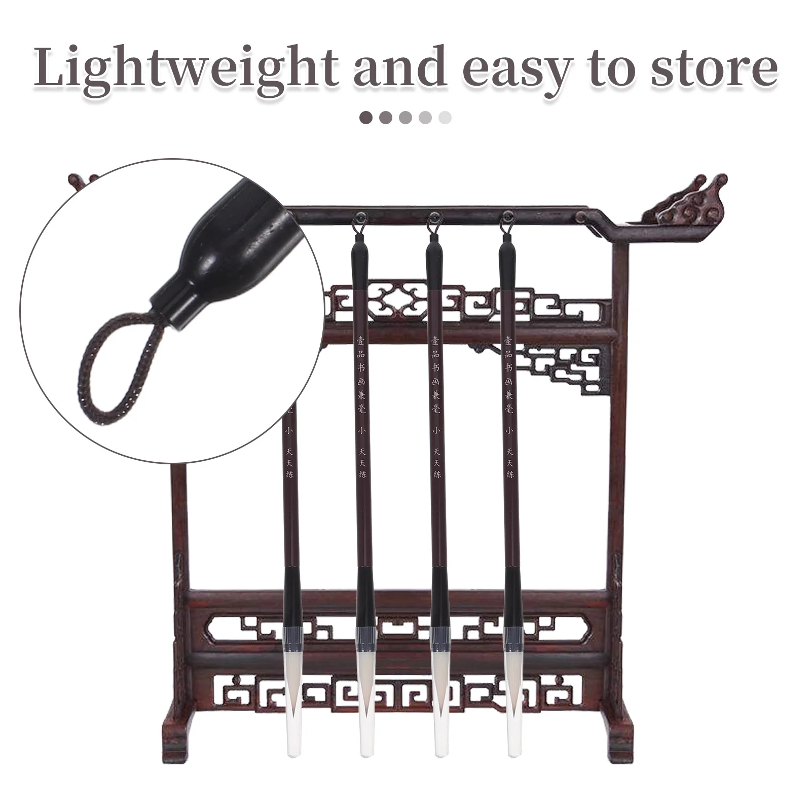 10 قطع من فرش الخط الصيني، مجموعة ممارسة بمقبض خشبي ناعم للطلاب المبتدئين في رسم الخط #5