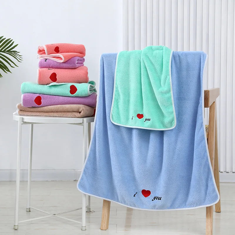 New Microfiber Towel Set Bath Towels And Face Towel Absorbent Bathroom Home Towels Soft 2Pcs Towel Sets