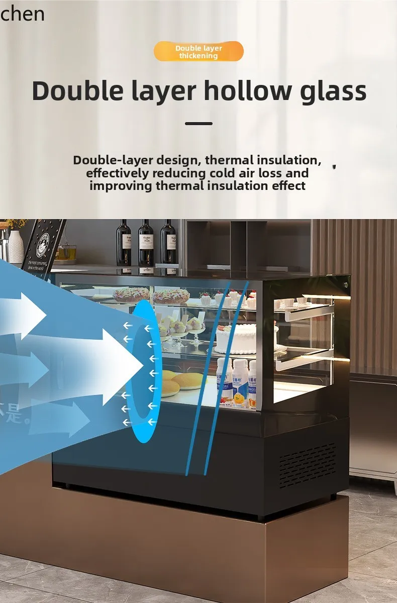Vetrina refrigerata per torte LXC, congelatore raffreddato ad aria, deli, dessert, negozio di frutta, negozio di tè al latte, armadietto per la conservazione della freschezza