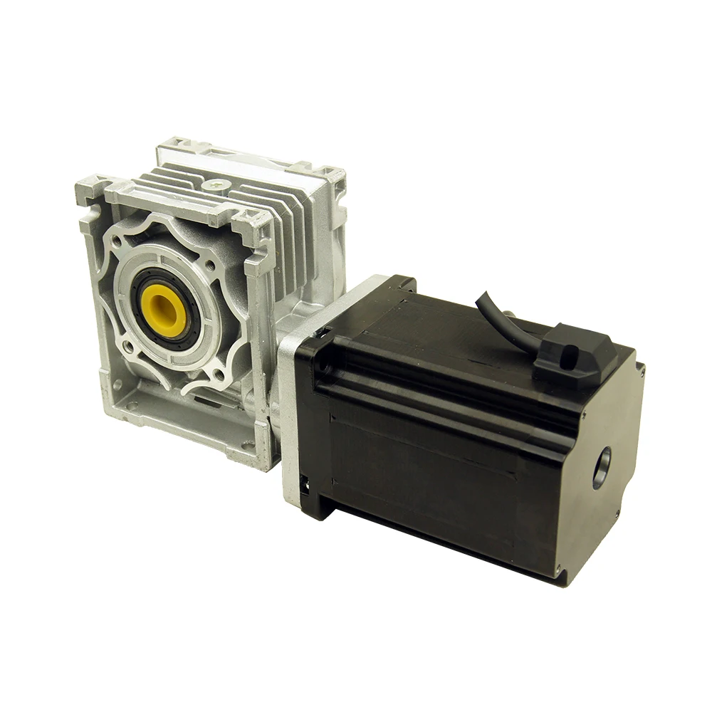 NEMA34 stepper motor 8.5N.m(1215oz-in) with Worm gearbox 5:1/7.5:1/15:1/25:1/30:1/40:1/60:1/100:1 reducer and output shaft 6.0A