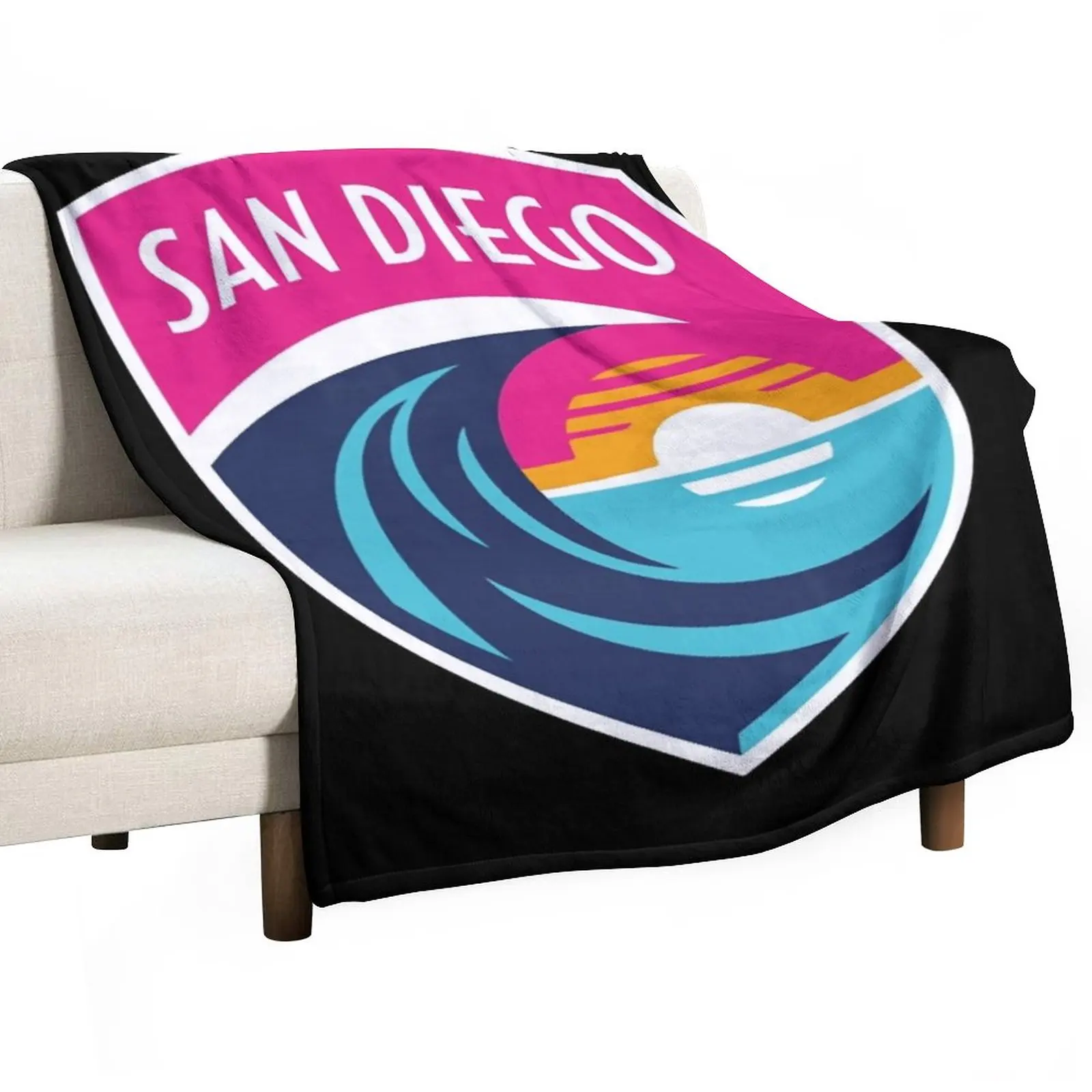 

San Diego Wave FC Throw Blanket bed plaid Plaid