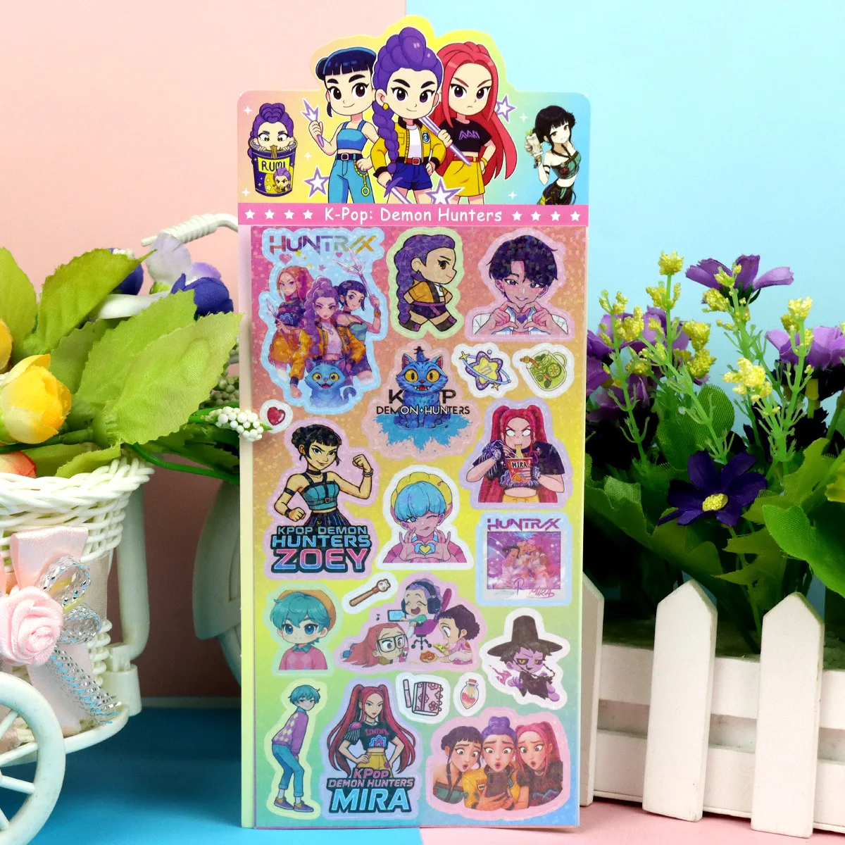 Kpop Demon Hunter Stickers Rumi Mira Zoey Jinu Group Huntrix Stickers For Scrapbook Phone Notebook Sticker Christmas Gifts