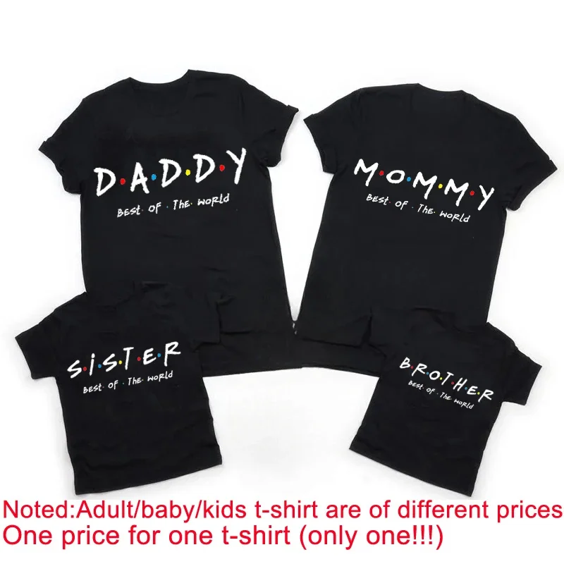 Family Outfit Matching Tshirt Clothes Friend TV Font Outfit Clothing Children T-shirts MOM  Family Look Outfits