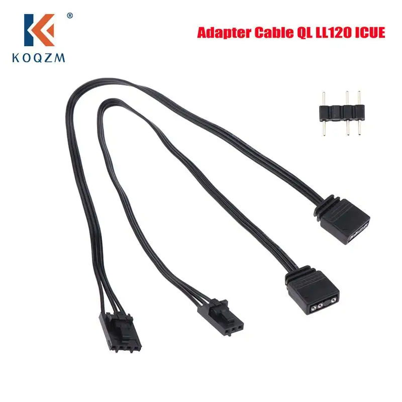 Adapter Cable For Corsair RGB To Standard ARGB 4Pin 3Pin Adapter Connector Pirate Ship Controller Adapter Line QL LL120 ICUE