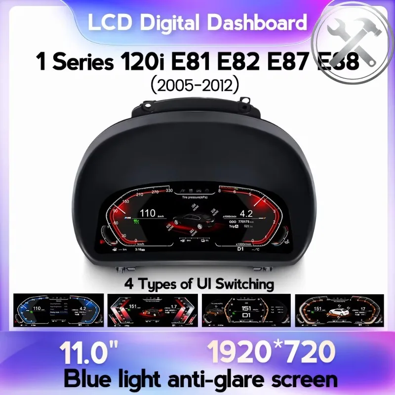 

MEKEDE 11 INCH HD Screen 4 Core LINUX System Wireless Car‑play HD LCD Dashboard Speedometer Digital Cluster Auto Parts for E81