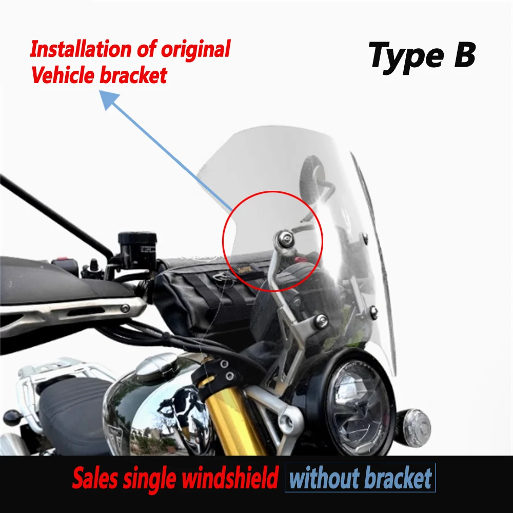 For TRIUMPH 1200XC Front Windshield Large Climbing Modification with High For TRIUMPH Scrambler1200 XC Windshield Accessories