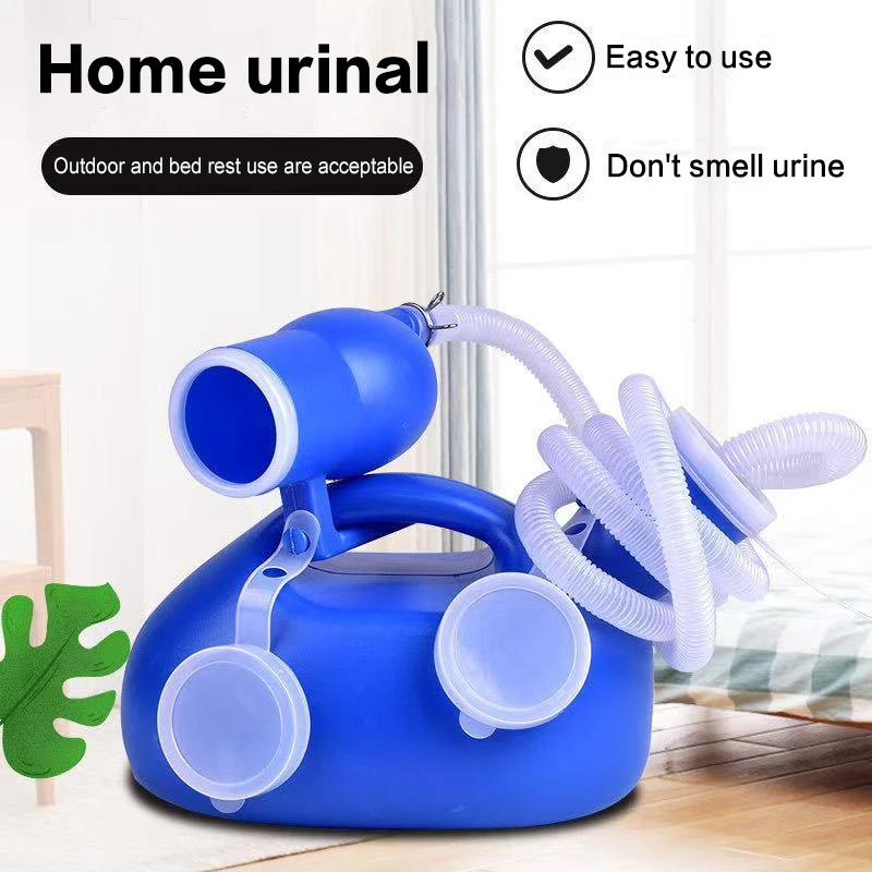 With 160cm Tube Portable Pee Urine Bottle Toilet Supply For Outdoor 2000ml Plastic Male Elderly Bed Potty Pee Bottle Collector