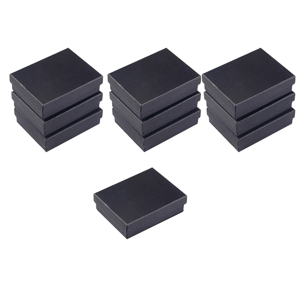 

10 Pcs Jewelry Storage Box Large Capacity Dust Proof Scratch Resistant Necklace Ring Earring Case Container Packing