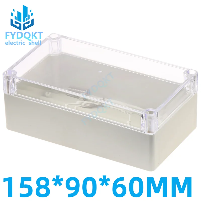 158x90x60mm Plastic Shell Security power supply case Transparent instrument box Outdoor wiring waterproof Wire Junction Boxes