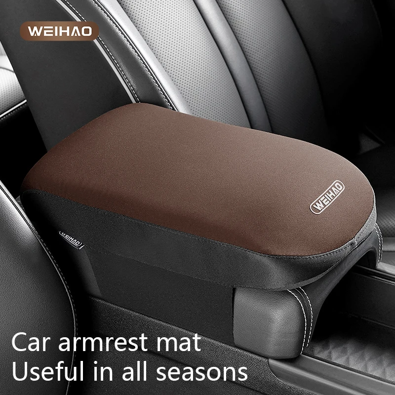 

WEIHAO Car Armrest Box Thicken Height Pad Arm Rest Cushion Memory Cotton Elbow Support Height Pad Center Console Armrest Pad