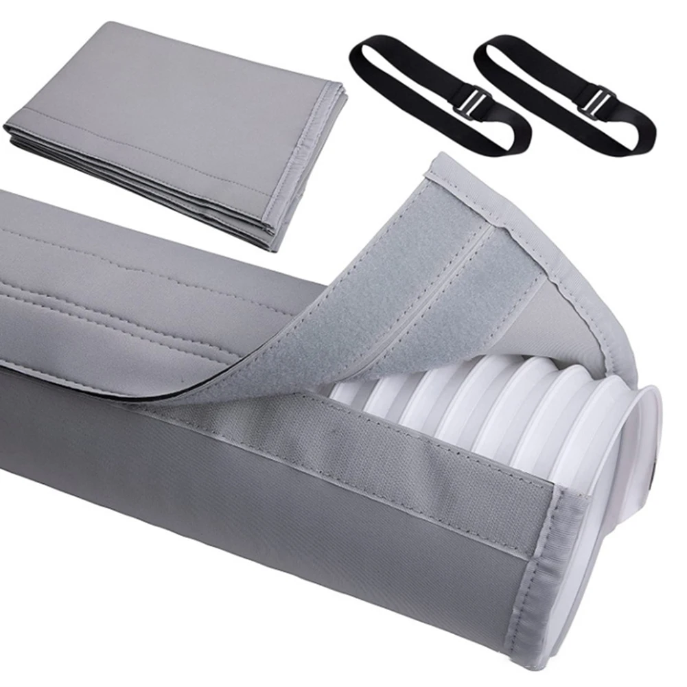 Energy Saving Air Conditioner Hose Cover Exhaust Pipe Cover 60*20in Adjustable Tie Straps Compact Storage Design