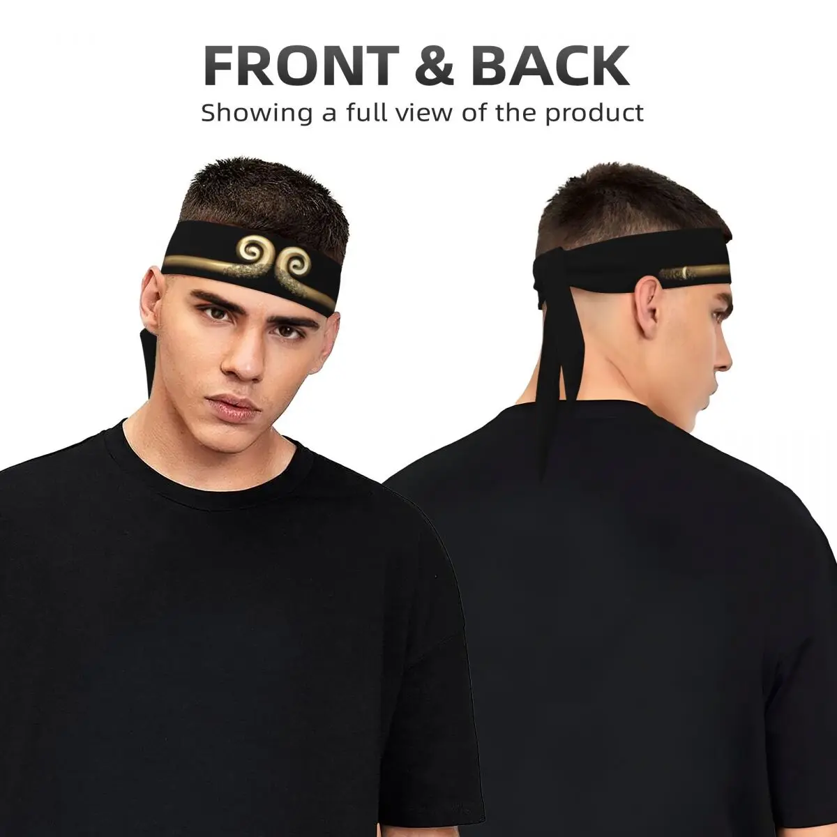 Anel Wukong Mito Preto para Homens, Roupas Esportivas de Sweatband, Basquete, Sun Wukong, Headwrap Anel Dourado, Streetwear Legal